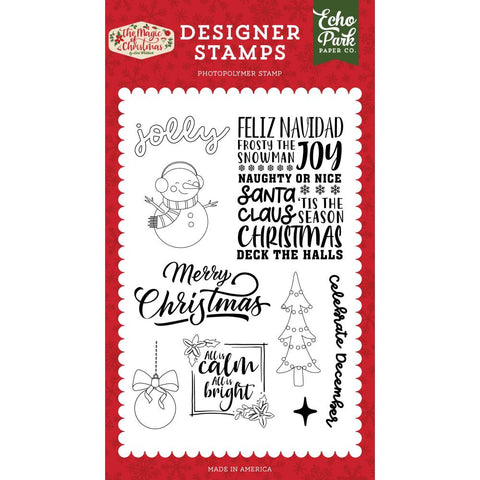 The Magic Of Christmas - Echo Park - Stamp Set -  Celebrate December