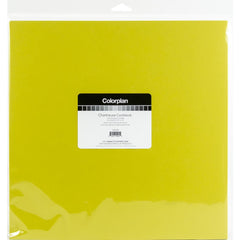 ColorPlan 100lb Cover Solid - Cardstock 12"X12" 10/Pkg - Chartreuse