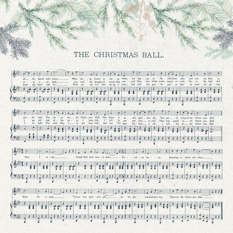 Mint & Mistletoe - Kaisercraft - 12"x12" Patterned Paper - Christmas Song