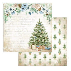 Romantic Cozy Winter - Stamperia - 12"x12" Double-sided Patterned Paper - Christmas Tree (4705)