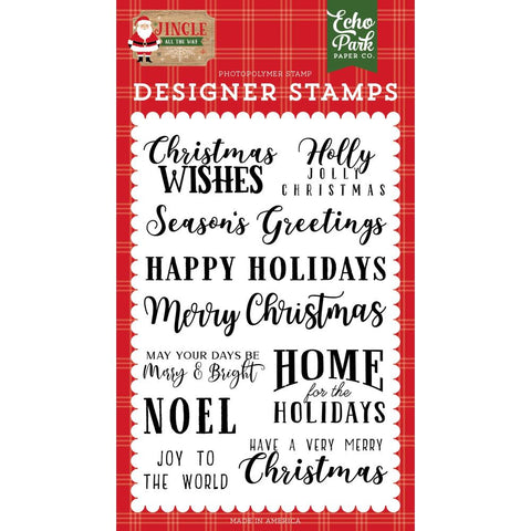 Jingle All The Way - Echo Park - Stamps -  Christmas Wishes