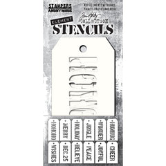 Tim Holtz - Element Stencils 12/Pkg - Christmas (7103)