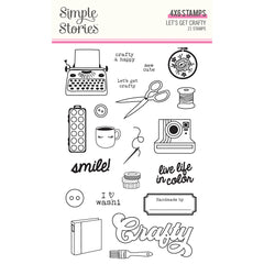 Let's Get Crafty - Simple Stories - Clear Stamp
