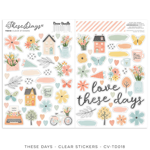 These Days - Cocoa Vanilla - Clear Stickers