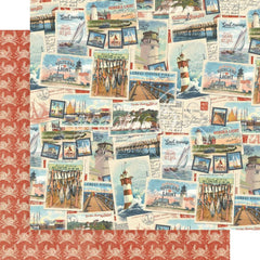 Catch Of The Day - Graphic 45 - Double-Sided Cardstock 12"X12" - Coastal Breeze