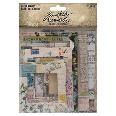 Tim Holtz - Idea-Ology - Layer Frames 12/Pkg - Collage (3184)