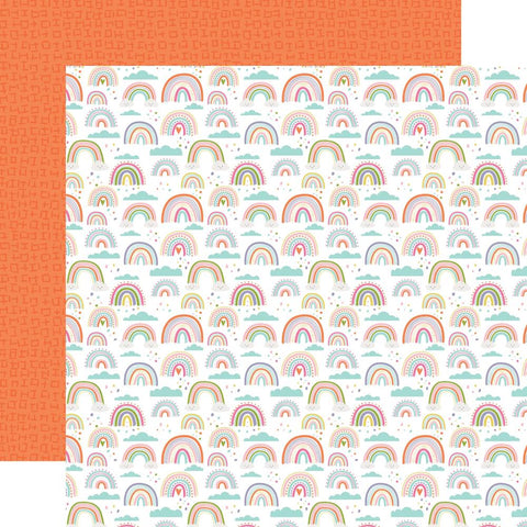 All About A Girl - Echo Park - Double-Sided Cardstock 12"X12" - Colorful Skies
