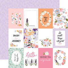 Flora No. 5 - Carta Bella - Double-Sided Cardstock 12"X12" - Cool Journaling Cards