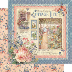 Cottage Life - Graphic45 - Double-Sided Cardstock 12"X12" - Cottage Life