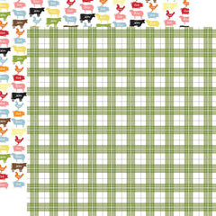 Farmhouse Living - Carta Bella - Double-Sided Cardstock 12"X12" - Country Plaid