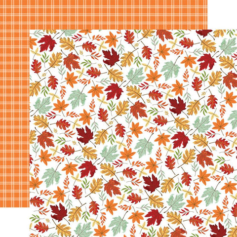 Welcome Autumn - Carta Bella - Double-Sided Cardstock 12"X12" - Crisp Leaves