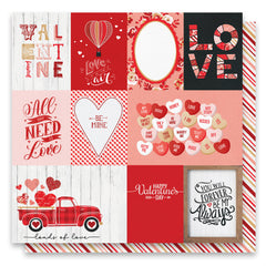 Cupid's Sweetheart Cafe - PhotoPlay - 12"x12" Double-sided Patterned Paper - Cupid's Cards