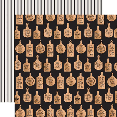 Farmhouse Kitchen - Echo Park - Double-Sided Cardstock 12"X12" - Cutting Board Quotes