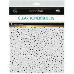 Deco Foil - Clear Toner Sheets 8.5"X11" 2/Pkg -  Dainty Hearts