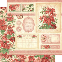 Flower Market - Graphic45 - Double-Sided Cardstock 12"X12" - December