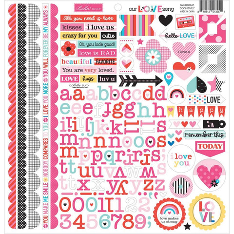 Our Love Song  - Bella Blvd - Cardstock Stickers 12"X12" - Doohickey