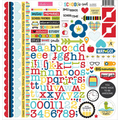 School Is Cool - Bella Blvd - Cardstock Stickers 12"X12" - Doohickey