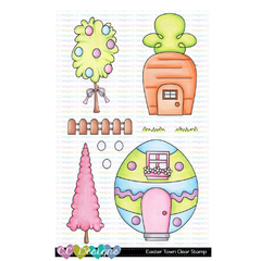 EASTER TOWN CLEAR STAMP SET - C.C. DESIGNS