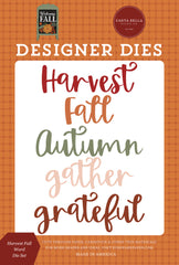 Welcome Fall - Carta Bella - Die Set - Harvest Fall Word