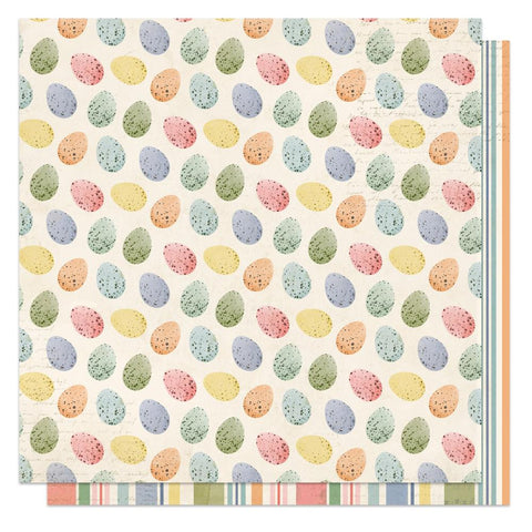 Bunnies & Blooms - PhotoPlay - Double-Sided Cardstock 12"X12" - Easter Egg