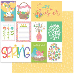 Baskets Of Bunnies - PhotoPlay - Double-Sided Cardstock 12"X12" - Easter Wishes