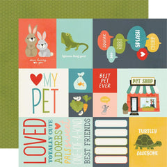 Pet Shoppe - Simple Stories - Double-Sided Cardstock 12"X12" -  Elements 1