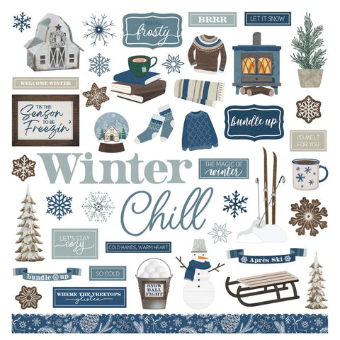Winter Chalet - PhotoPlay - Cardstock Stickers 12"X12" - Elements