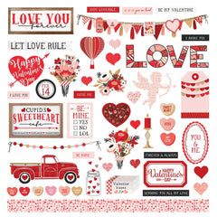 Cupid's Sweetheart Cafe - PhotoPlay - Cardstock Stickers 12"X12" - Elements