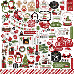 Christmas Magic  - Echo Park - Cardstock Stickers 12"X12" - Elements