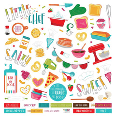 Little Chef - PhotoPlay - Cardstock Stickers 12"X12" - Elements