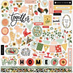 Homemade (2022) - Carta Bella - Cardstock Stickers 12"X12" - Elements