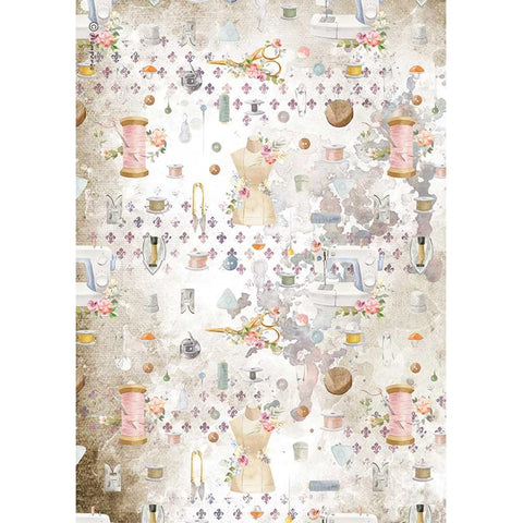 Romantic Threads - Stamperia - Rice Paper Sheet A4 - Embellishment (4566)