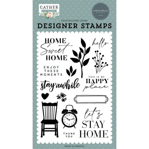Gather At Home - Carta Bella - Stamps -  Enjoy These Moments