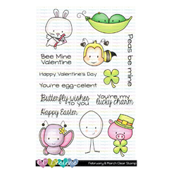 C.C. DESIGNS - CLEAR STAMP SET - FEBRUARY & MARCH