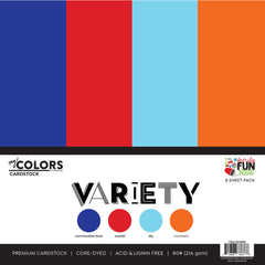 Family Fun Night - PhotoPlay - My Colors 12"x12" Cardstock Variety Pack (8 Sheets)