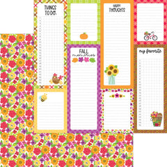 Farmers Market - Doodlebug - Double-Sided Cardstock 12"X12" - Fall Floral