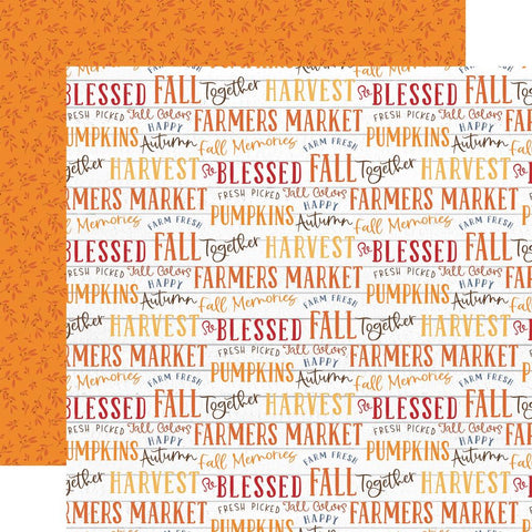 Fall - Echo Park - Double-Sided Cardstock 12"X12" - Fall Phrases