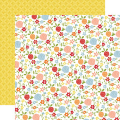 Farmhouse Living - Carta Bella - Double-Sided Cardstock 12"X12" - Farm Fresh Flowers