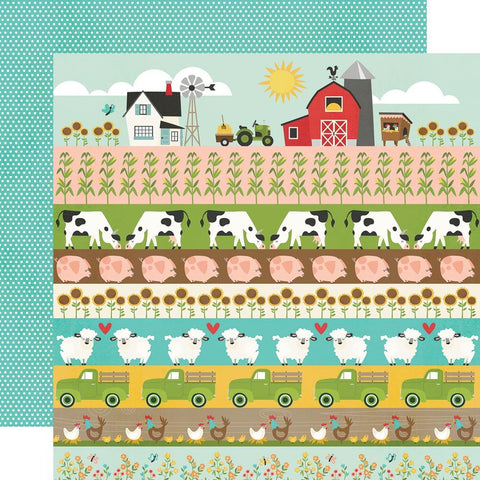 Homegrown  - Simple Stories - Double-Sided Cardstock 12"X12" -  Farm Life