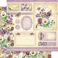Flower Market - Graphic45 - Double-Sided Cardstock 12"X12" - February