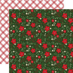 Jingle All The Way - Echo Park - Double-Sided Cardstock 12"X12" - Festive Floral