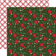 Jingle All The Way - Echo Park - Double-Sided Cardstock 12"X12" - Festive Floral