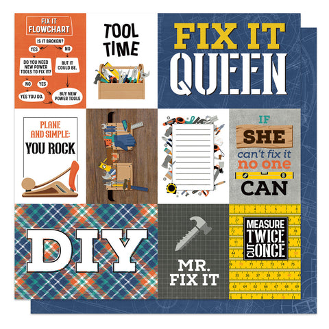 DIY Home Edition - PhotoPlay - Double-Sided Cardstock 12"X12" - Fix It