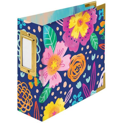 Paige Evans - We R Memory Keepers - Paper Wrapped D-Ring Album 4"X4" - Floral