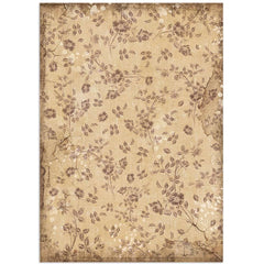 Lady Vagabond Lifestyle - Stamperia - Rice Paper Sheet A4 - Floreal Texture (0103)