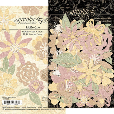 Little One - Graphic45 - Cardstock Flower Assortment