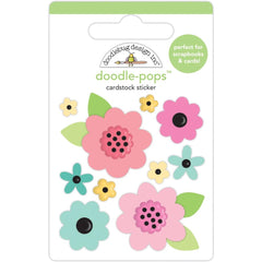 My Happy Place - Doodlebug - Doodle-Pops 3D Stickers -  Flower Garden
