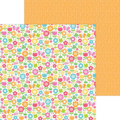 Over the Rainbow - Doodlebug - Double-Sided Cardstock 12"X12" - Flower Garden