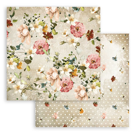Garden of Promises (Romantic) - Stamperia - 12"X12" Double-sided Patterened Paper - Flower Pattern (869)