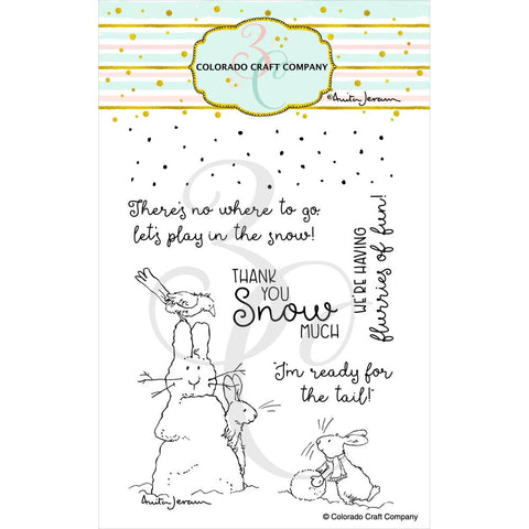 Colorado Craft Company - Clear Stamps 4"X6" -  Flurries Of Fun-By Anita Jeram